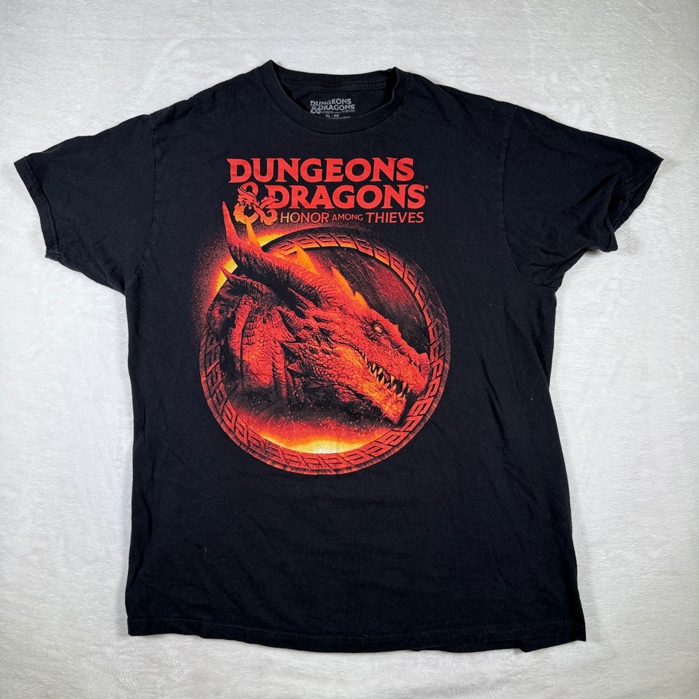 Dungeons Dragons Honor Among Thieves Black Dragon T Shirt XL Mens